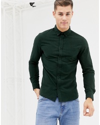 New Look Regular Fit Shirt In Green Check