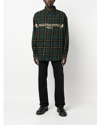 Mastermind Japan Skull Print Check Pattern Shirt