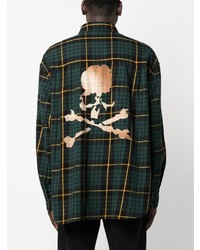 Mastermind Japan Skull Print Check Pattern Shirt