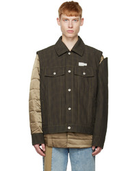 Feng Chen Wang Green Khaki Layered Jacket