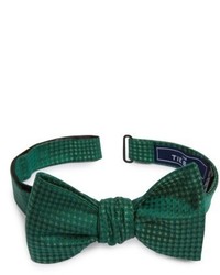 Dark Green Check Silk Bow-tie