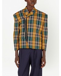 Gucci Check Pattern Wool Jacket