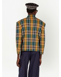 Gucci Check Pattern Wool Jacket