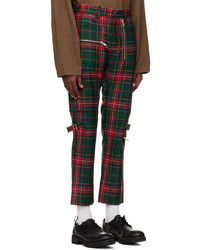 Undercover Green Red Zip Trousers