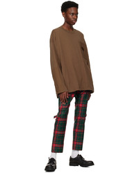 Undercover Green Red Zip Trousers