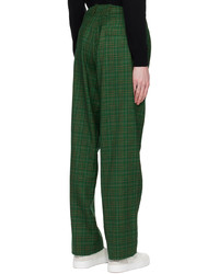 Vivienne Westwood Green Stripes Check Trousers