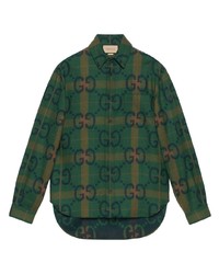 Gucci Jumbo Gg Check Wool Shirt