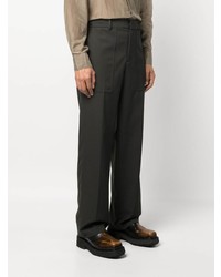 Helmut Lang Buckle Detail Cotton Trousers