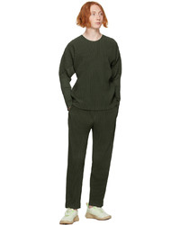 Homme Plissé Issey Miyake Green Basics Pleated Trousers