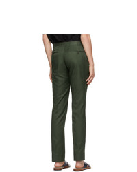Isaia Green Cotton Sanita Trousers