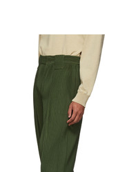 Homme Plissé Issey Miyake Green Large Pleat Trousers