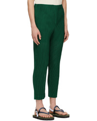 Homme Plissé Issey Miyake Green Mesh Colorful Trousers