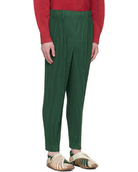 Homme Plissé Issey Miyake Green Pleats Bottoms 1 Trousers