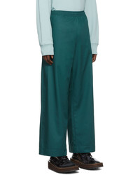 Acne Studios Green Polyester Trousers
