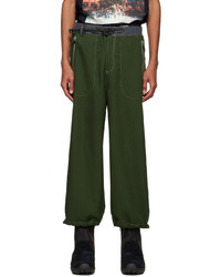 And Wander Green Polyester Trousers