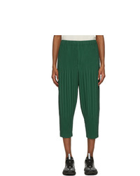 Homme Plissé Issey Miyake Green Tapered Basics Trousers
