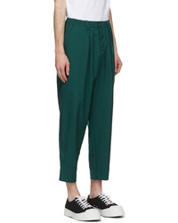 Marni Green Twill Darted Trousers