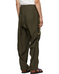 Hyein Seo Green Wide Chained Trousers