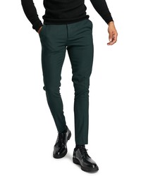 ASOS DESIGN Smart Skinny Trousers In Dark Green At Nordstrom