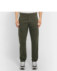 Aspesi Tapered Gart Dyed Cotton Twill Trousers