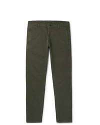 Aspesi Tapered Gart Dyed Cotton Twill Trousers