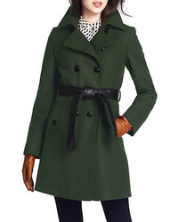 DKNY Belted Double Breasted Coat