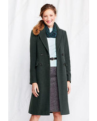 Lands' End Luxe Wool Double Breasted Coat