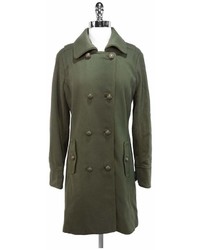 Charlotte Ronson Military Green Wool Coat