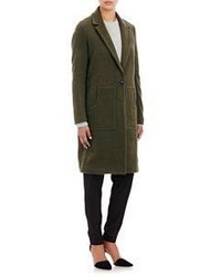 Alexander Wang T By Leather Accented Coat Green