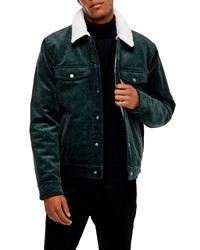Dark Green Corduroy Denim Jacket