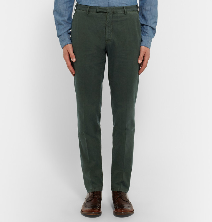 dark green corduroy pants