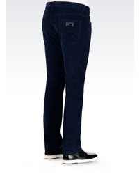 Armani Collezioni 5 Pocket Trousers In Fine Ribbed Corduroy