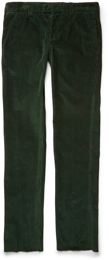 dark green corduroy pants