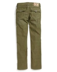 True Religion Brand Jeans Jack Straight Leg Corduroy Jeans Surplus Green 12