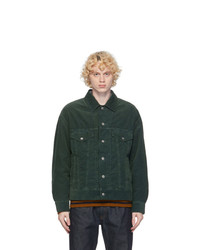 Dark Green Corduroy Shirt Jacket