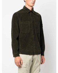 Stone Island Compass Patch Corduroy Overshirt