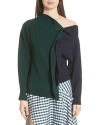 Monse Bicolor Asymmetrical Sweater