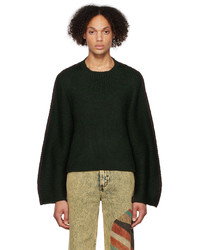 Eckhaus Latta Black Green Ash Sweater