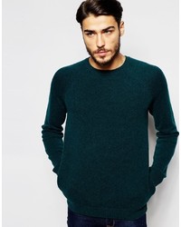 Asos Brand Lambswool Sweater With Side Pockets