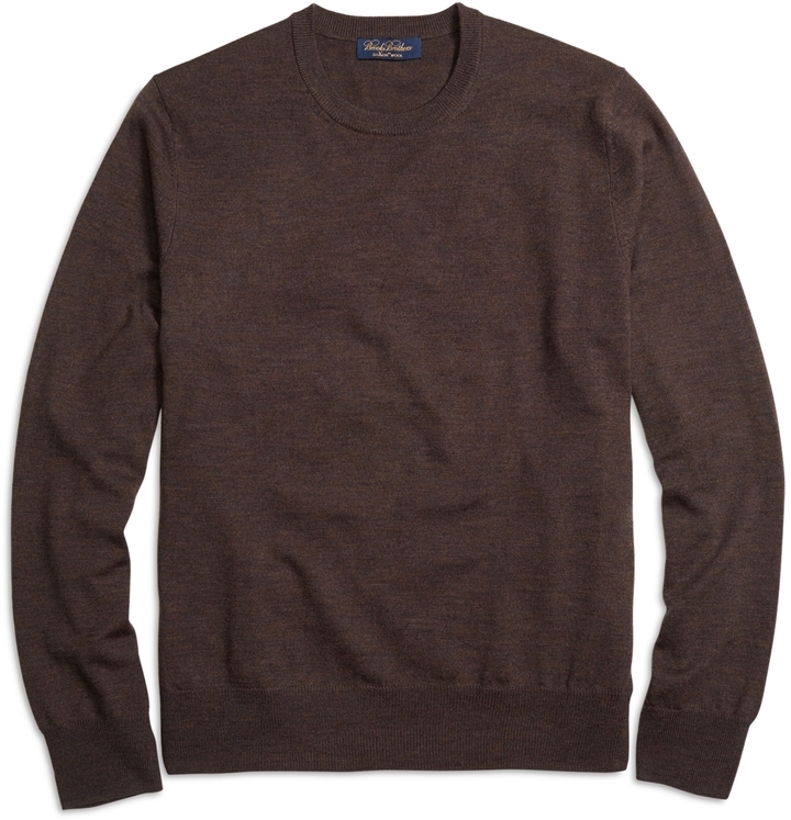 Brooks Brothers Saxxon Wool Crewneck Sweater, $44 | Brooks Brothers ...