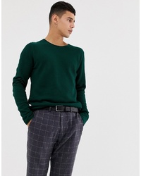 Selected Homme Crew Neck Jumper In Green