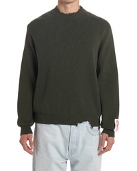 Golden Goose Distressed Cotton Blend Sweater