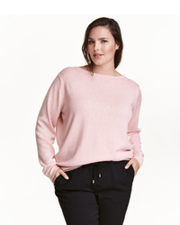H&M Fine Knit Sweater Dark Graystriped Ladies