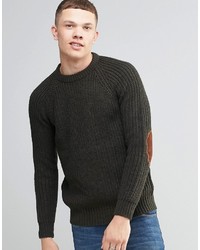 Brave Soul Fisherman Rib Sweater In Crew Neck