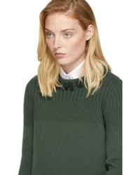 Fendi Green Cashmere Ribbon Sweater