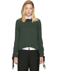 Fendi Green Cashmere Ribbon Sweater