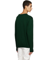 MAISON KITSUNÉ Green Fox Head Patch Sweater