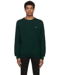 MAISON KITSUNÉ Green Fox Patch Sweater