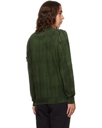 Stone Island Green Gart Dyed Sweater