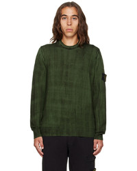 Stone Island Green Gart Dyed Sweater